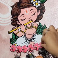 Krishna Wooden Keys Hanger
